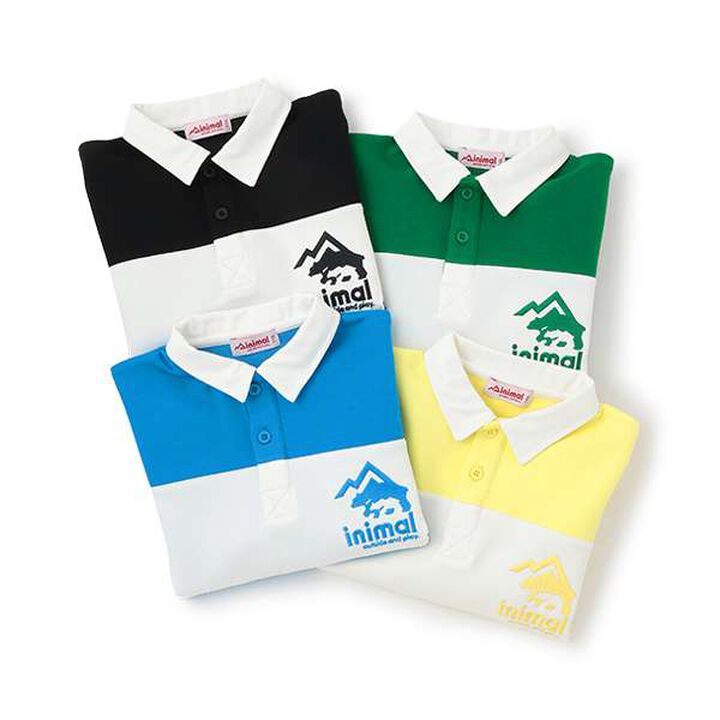 [Water-Repellent] Ponte Embroidered Rugby Shirt,Lemon yellow, medium image number 8