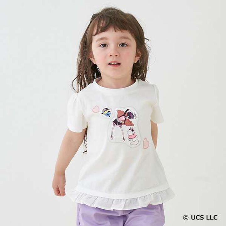 Minion Ruffle Hem T-Shirt,Off white, medium image number 0