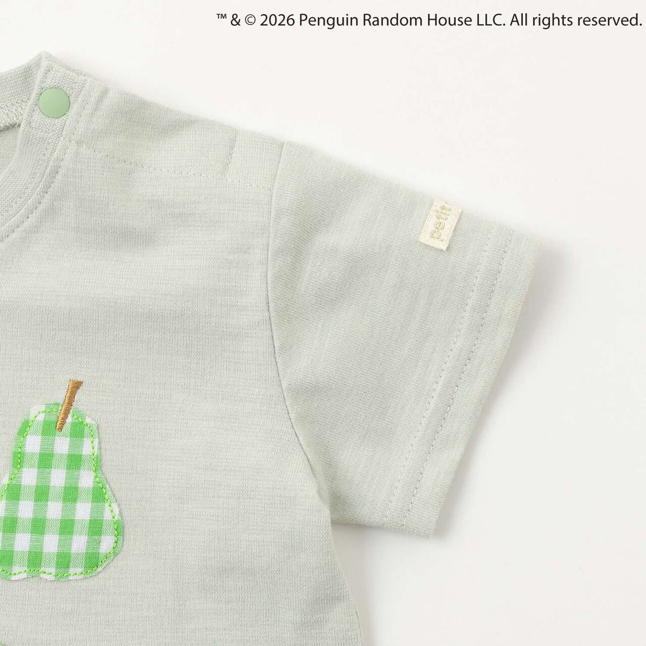 [Hungry Caterpillar] Fruit Appliqu&eacute; Short Sleeve T-Shirt,Light green, large image number 9