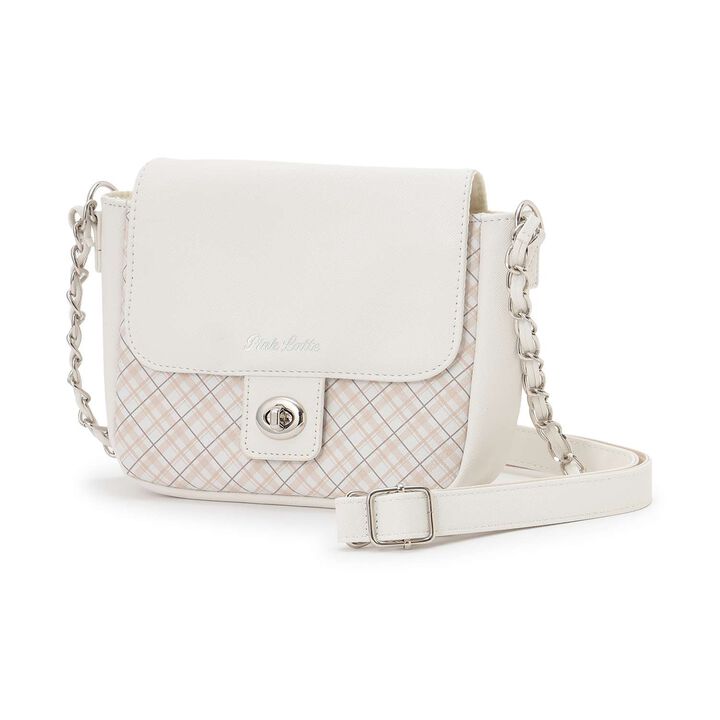 Chain PU Shoulder Bag,Off white, medium image number 0