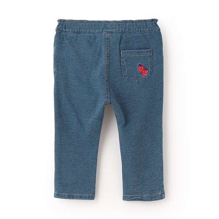 Strawberry Knit Denim Pants,Navy, medium image number 1