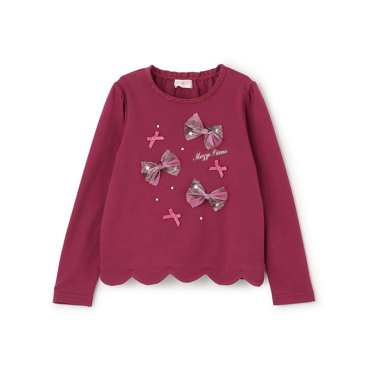 [Restock] Check Ribbon Long-Sleeve T-Shirt,, medium