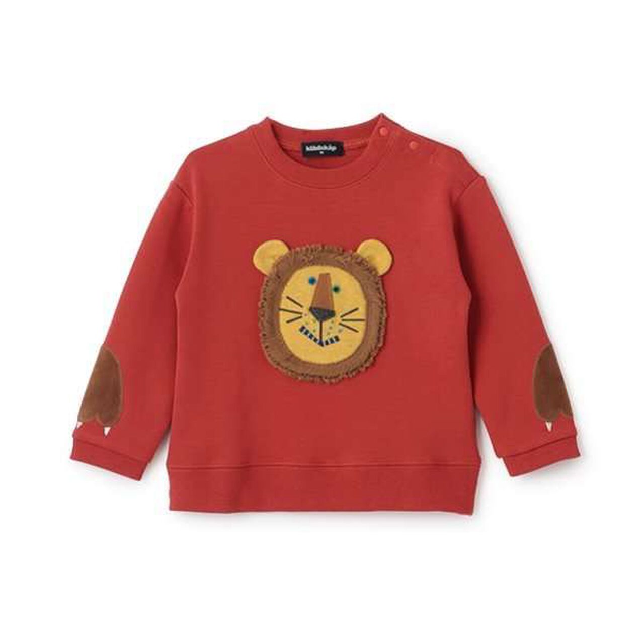 Lion Applique Sweatshirt,Red, large image number 1