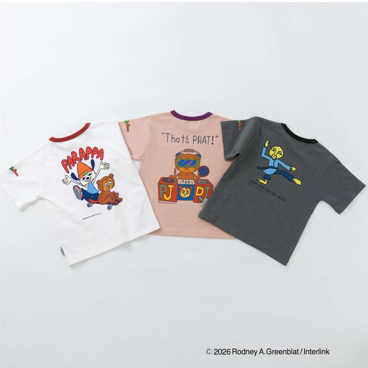 [親子連結款] [PaRappa the Rapper] 撞色羅紋短袖T恤,粉紅色, medium image number 20