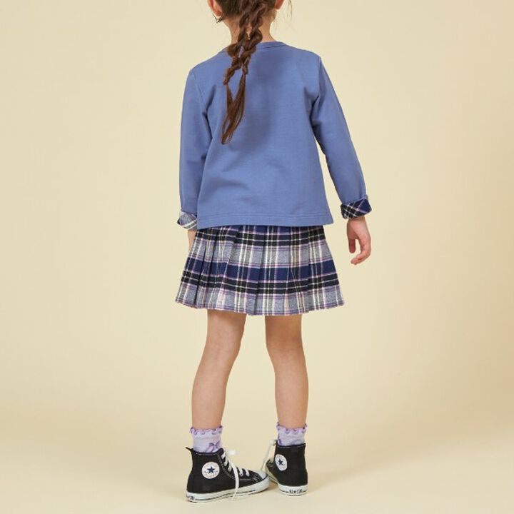 KP Check Pleats Skirt with Shorts (90-160),Pink, medium image number 16