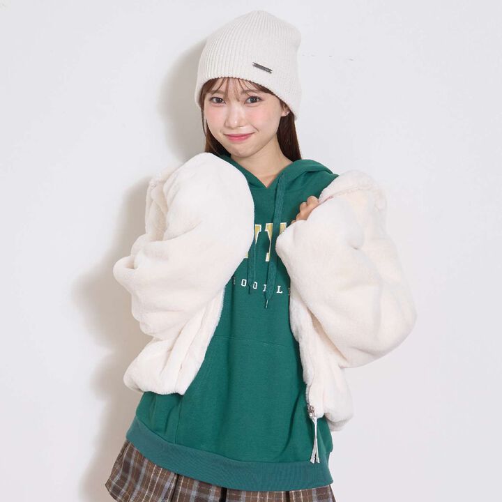 Faux Fur Parka,, medium