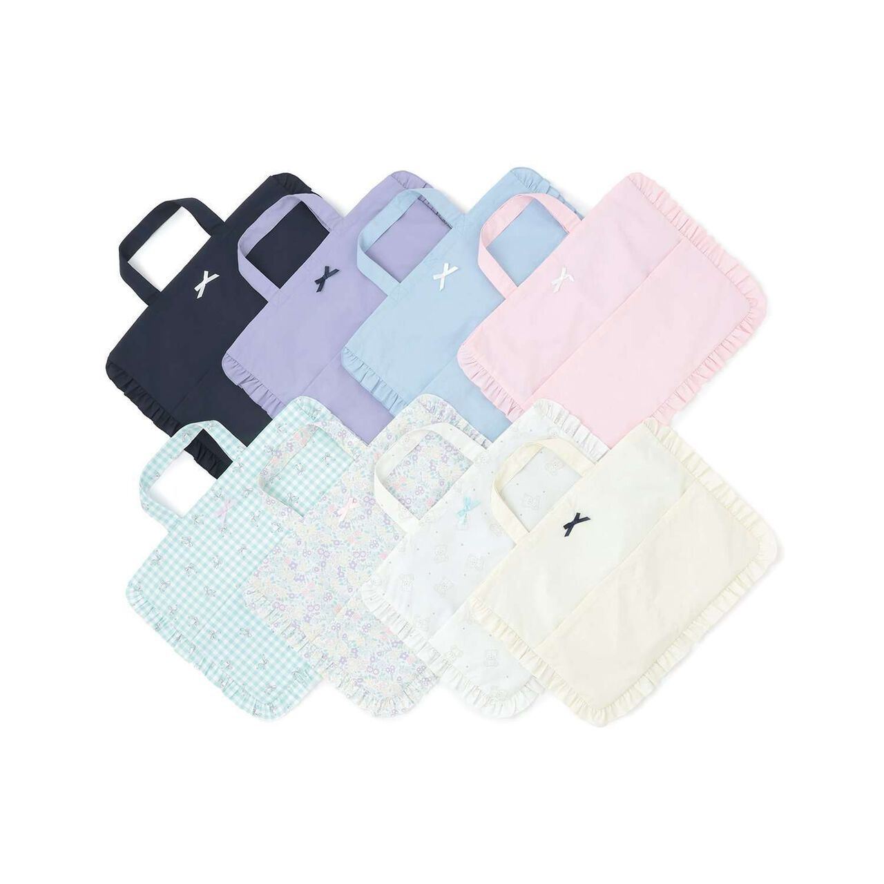 [School-Ready] [Water-Repellent, Anti-Stain, Durable, UV] Frill Lesson Bag with Ribbon,Lavender, large image number 15