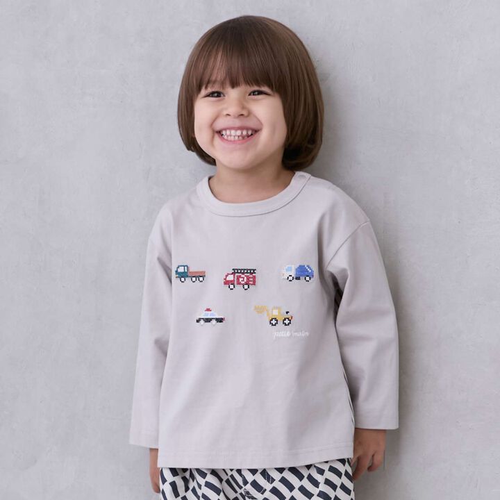 Work Vehicle Embroidery Long-Sleeve T-Shirt,, medium