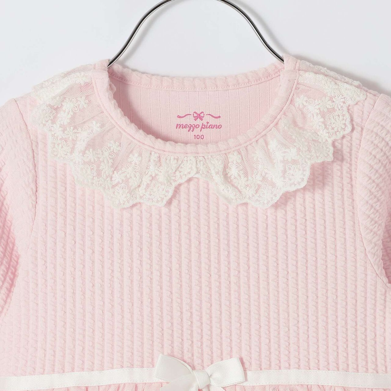 Dress Embroidery Docking Dress with Bloomers Set,Off white, large image number 4