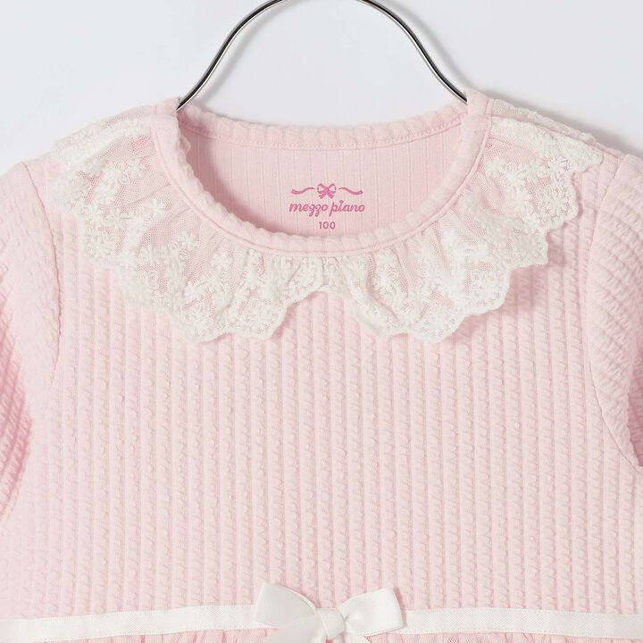 Dress Embroidery Docking Dress with Bloomers Set,Off white, medium image number 4