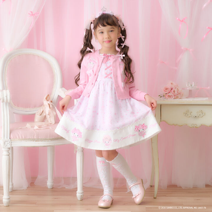 My Melody / My Sweet Piano Ballerina Print One-Piece Dress,Light pink, medium image number 16