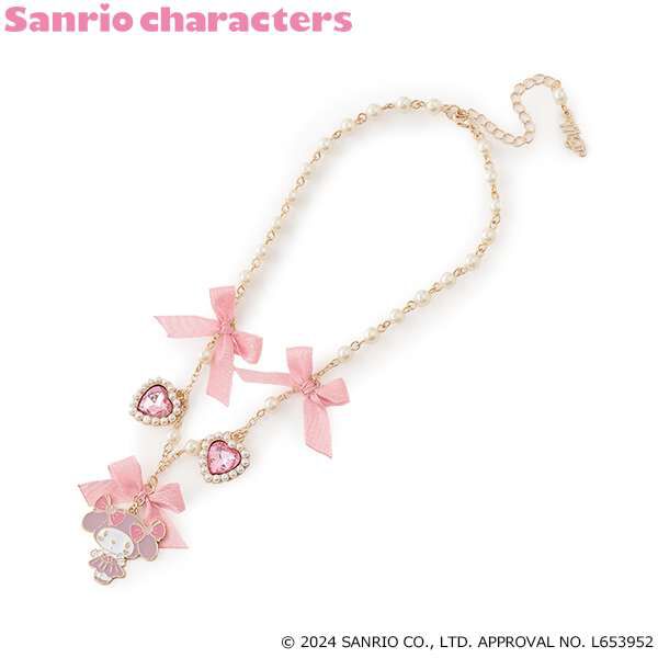 Dressed-Up My Melody Ribbon Pearl Necklace | Narumiya Official