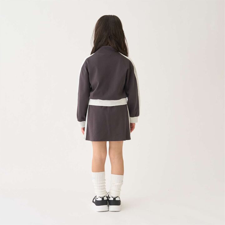 Quick-Dry Track Jacket & Skirt Set,Charcoal gray, medium image number 6