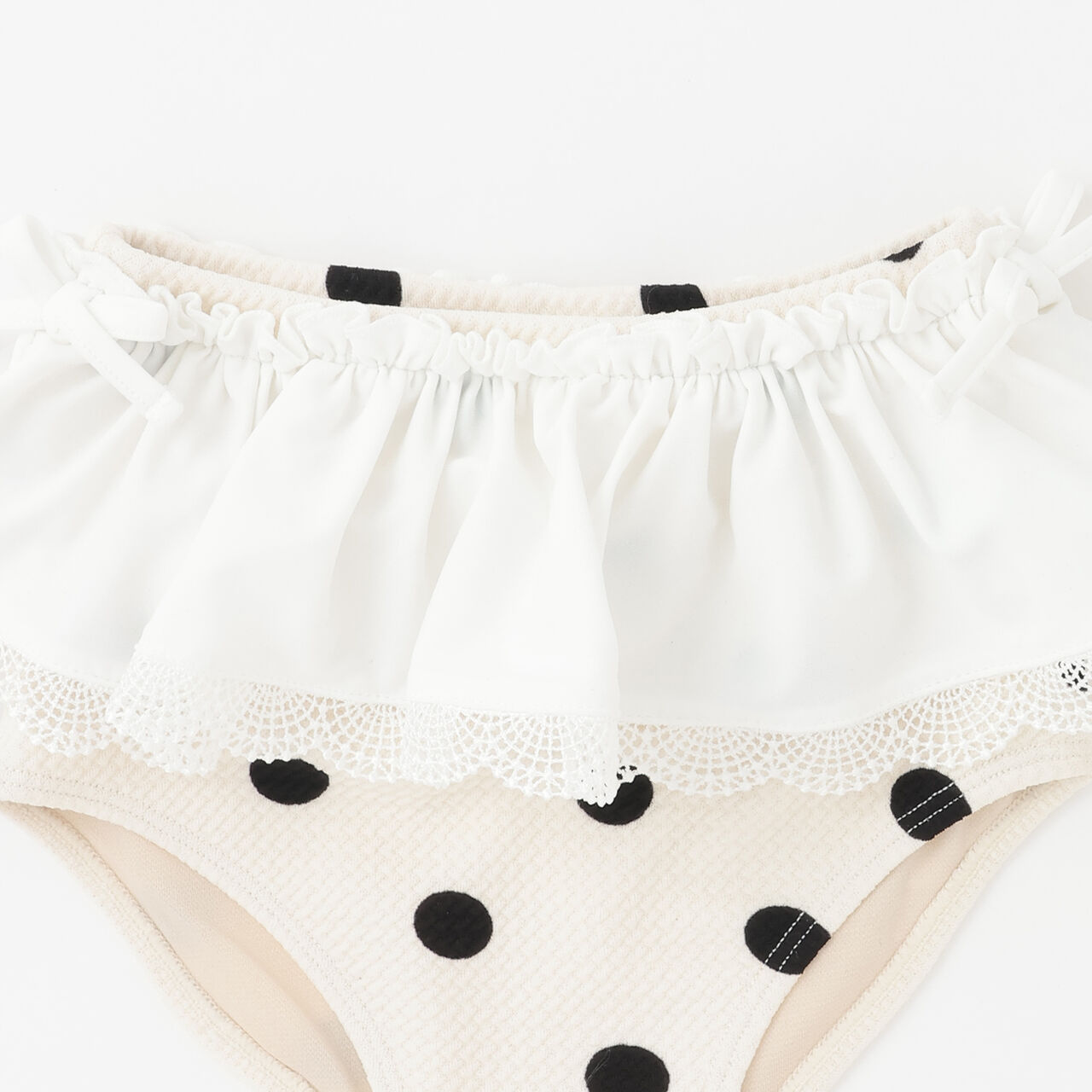 [SWIM] Dot Lace Frill Tankini,Light khaki, large image number 12