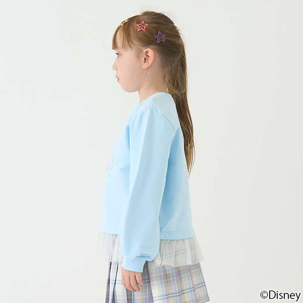 [FROZEN] Fleece Hem Frill Pullover,Sax blue, large image number 4