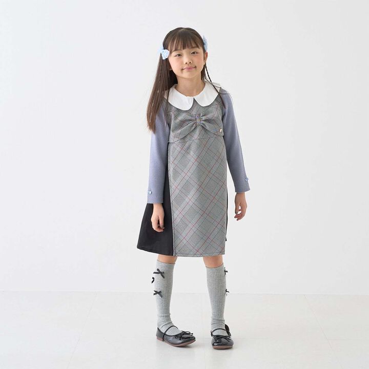 [Machine Washable] Ribbed Knit with Collar,Striped, medium image number 6