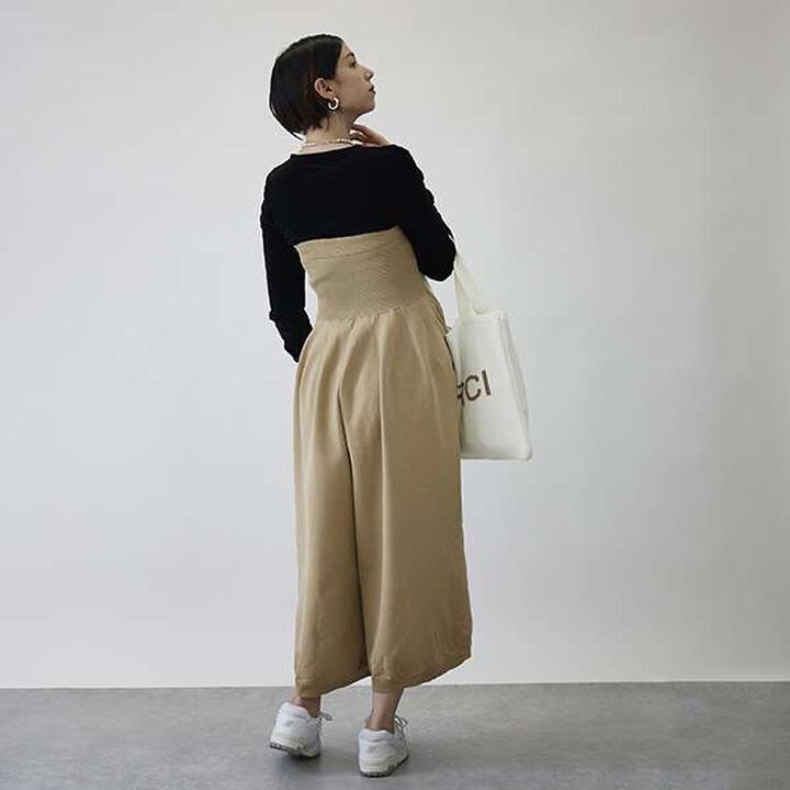 [LADIES] Loose Fit 2 WAY Bear Top Pants,Black, medium image number 8