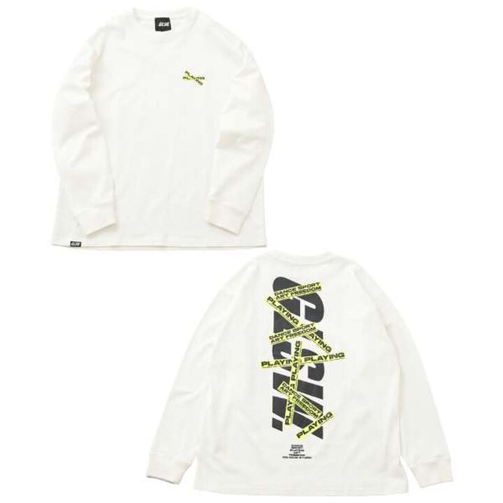 [GLSW.] Logo Reflective Print Long-Sleeve T-Shirt,White, medium image number 8