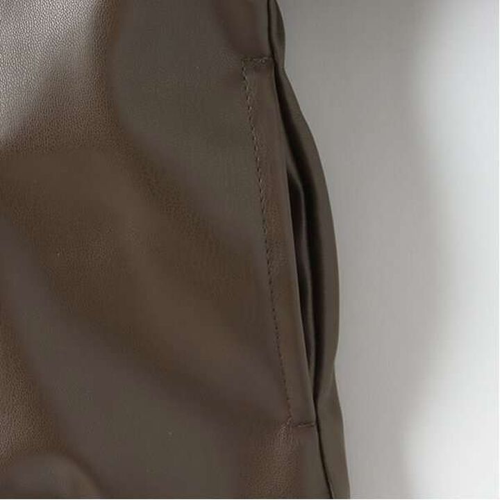 [Link] Faux Leather Jacket,Brown, medium image number 2