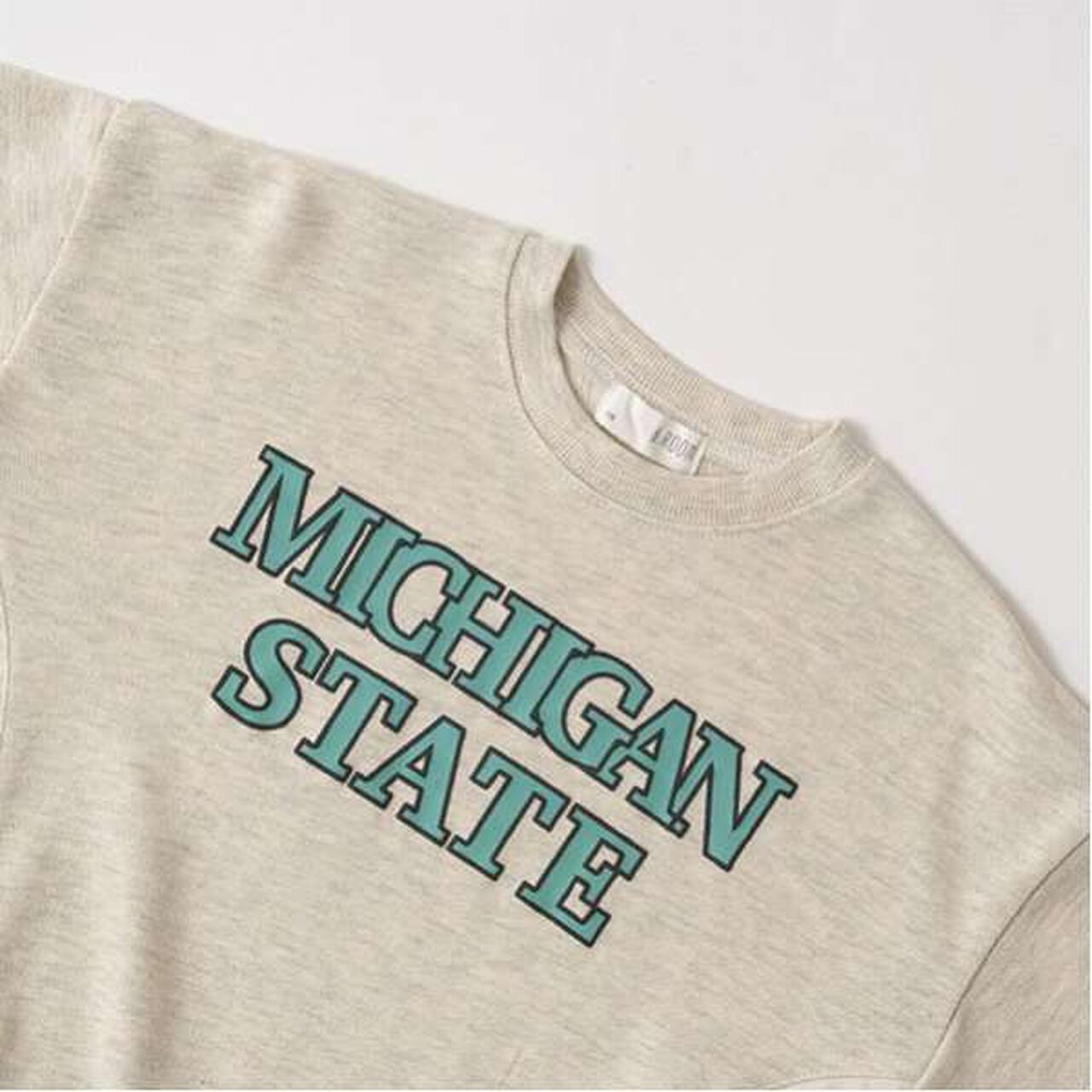 Pilling-Resistant Fleece College Logo Sweatshirt,Milky white, large image number 11