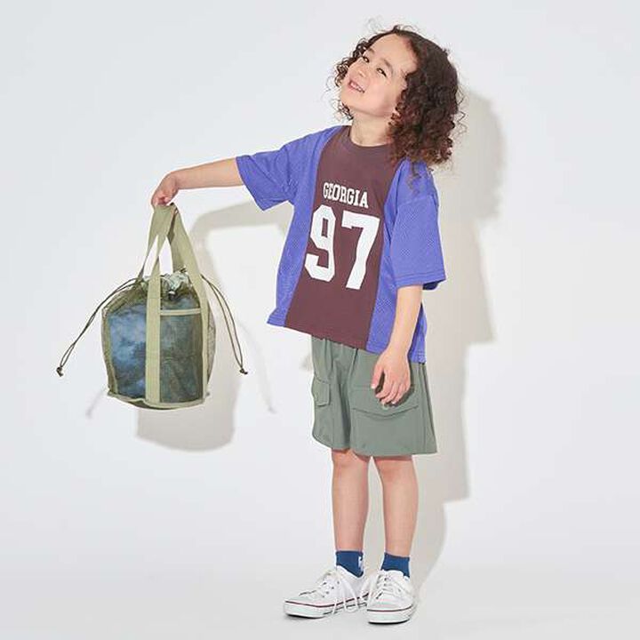 [Kaiteki Tenjiku] Bi-Color Big T-Shirt,Smoke white, medium image number 7