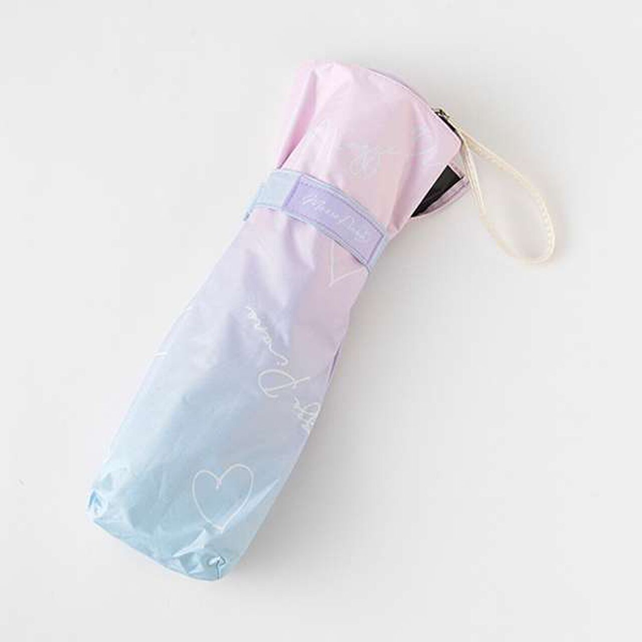 All-Weather Gradient Logo Pattern Folding Umbrella,Lavender, large image number 1