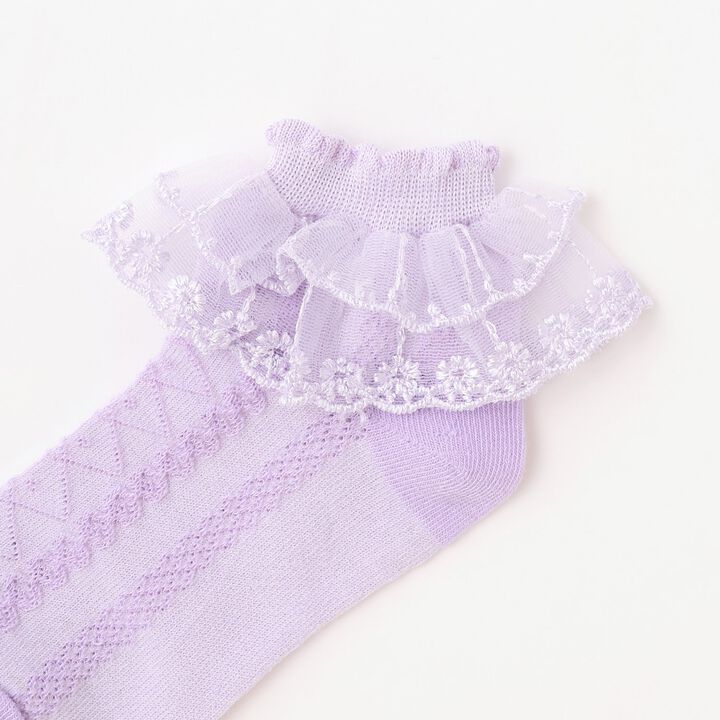 Lace-Trimmed Socks,Pink, medium image number 6