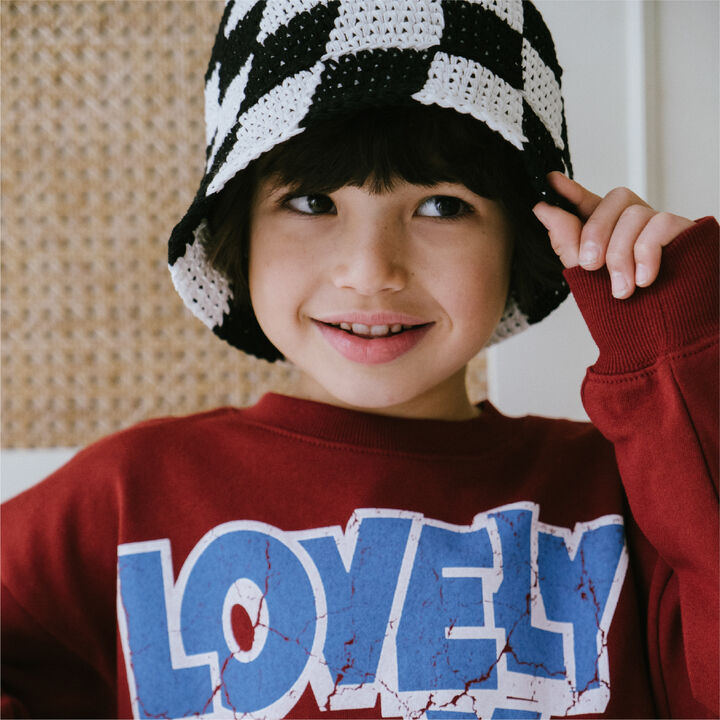 Black Crochet Knit Bucket Hat,Multi color, medium image number 1