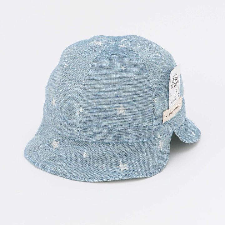 ☆Organic Gauze Reversible Hat [Made in Japan],Blue, medium image number 3