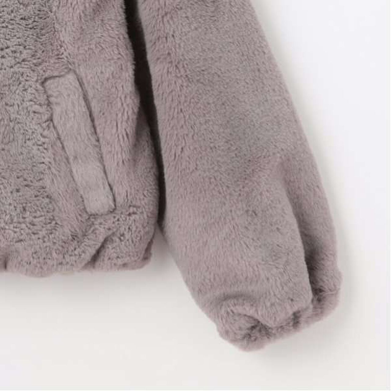 Fluffy Fleece Jacket,Ivory, large image number 6