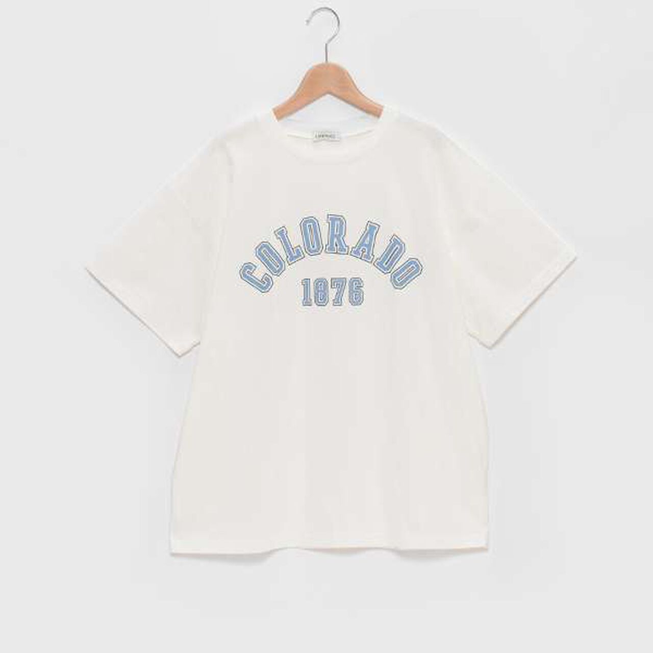 Loose Fit College T-Shirt,Smoke white, large image number 4