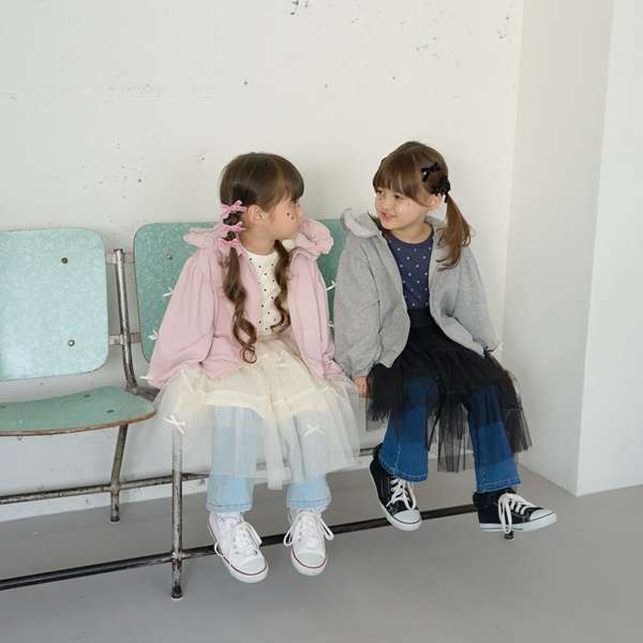 [Restock] Goodbye Pills Fleece Zip Parka with Frill and Ribbon,Ink blue, large image number 18