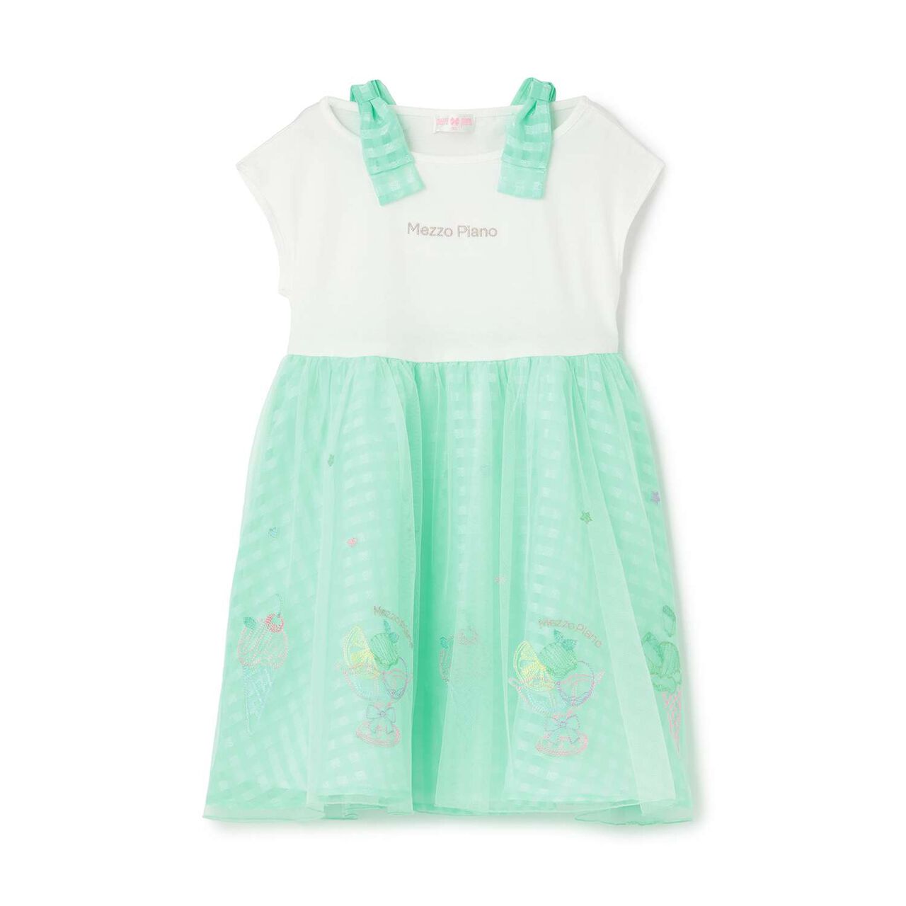 [Popular Item Restocked] Sherbet Embroidery Docking Dress [Not Available at Physical Stores],Lime, large image number 0