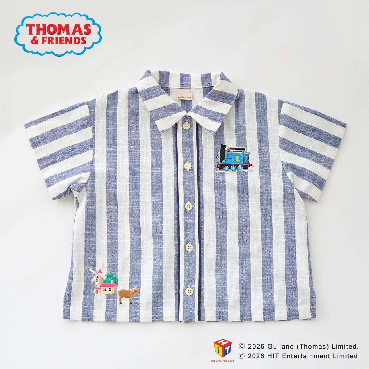 [Thomas the Tank Engine] Short-Sleeve Shirt,Pearl white, large image number 8