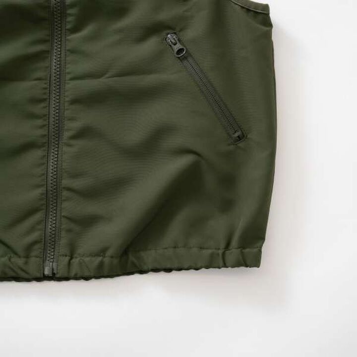 [SKIT0LY] Water-Repellent Zip-Up Vest,Khaki, medium image number 4