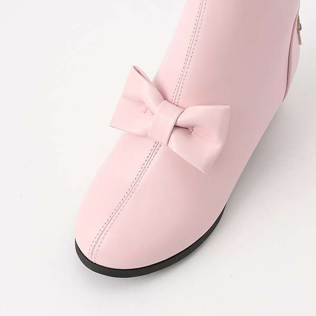 Lace-Up Back Long Boots,Black, large image number 9