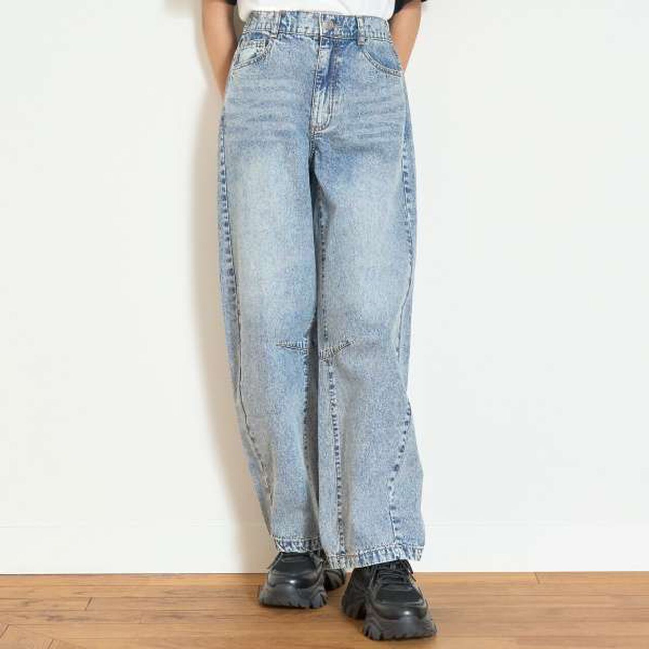 [LTXC] Cool Touch Barrel Leg Light Denim,Blue, large image number 1