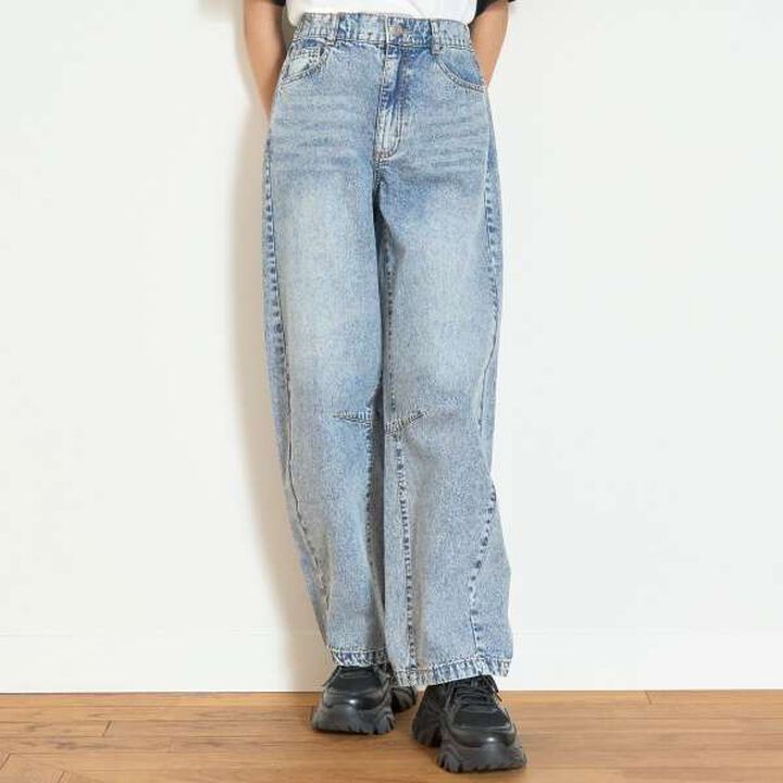 [LTXC] Cool Touch Barrel Leg Light Denim,Blue, medium image number 1