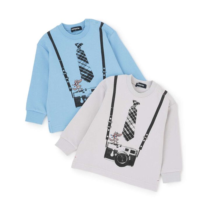 Camera Trompe-l'&oelig;il Sweatshirt,Light gray, medium image number 8