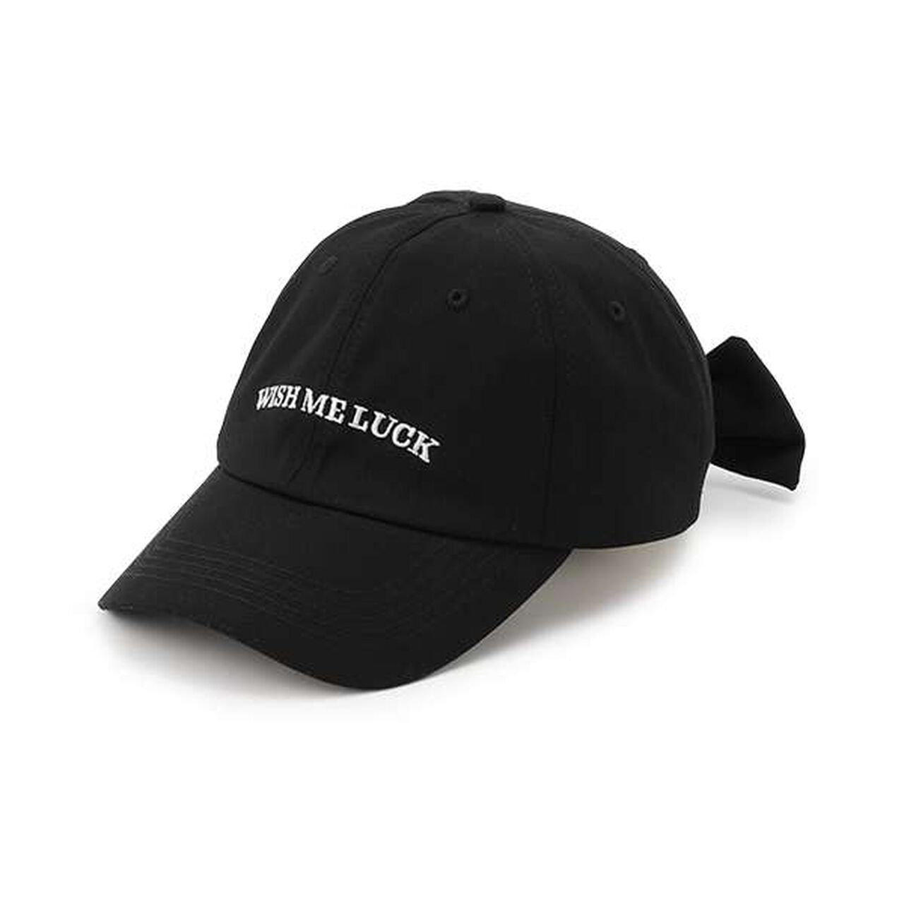 Back Ribbon Cap,Black, large image number 0