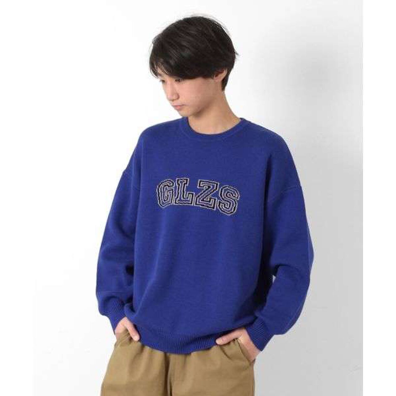 Jacquard Knit Logo Sweater [Machine Washable],Deep red, large image number 7