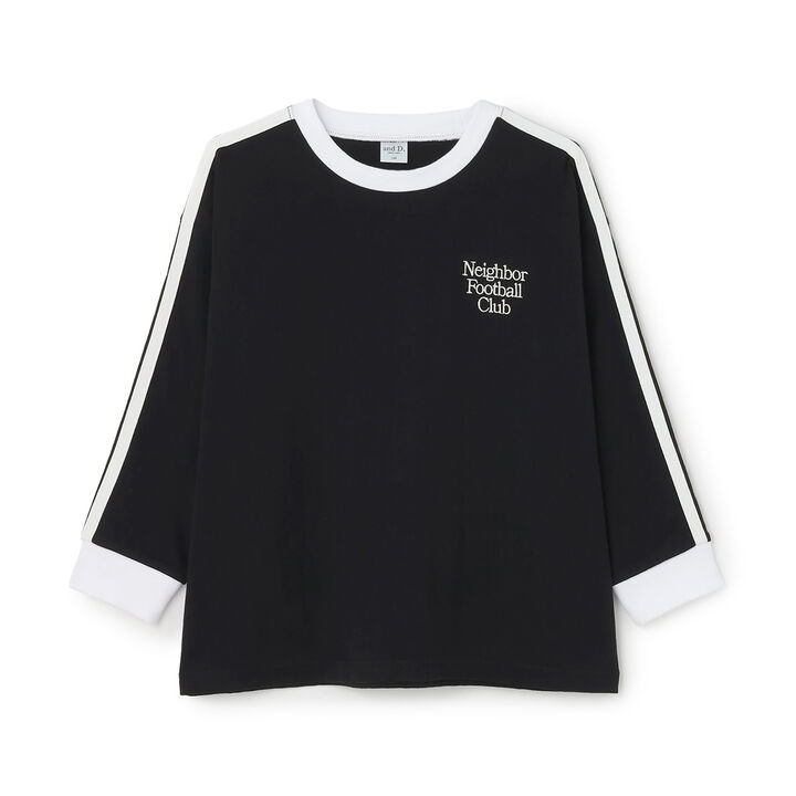 [Stain Resistant] Long-Sleeve T-Shirt with Sleeve Stripes,White, medium image number 11