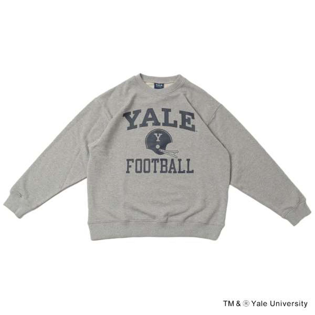 [YALE] Front Football Logo Print Sweatshirt,Navy, large image number 12