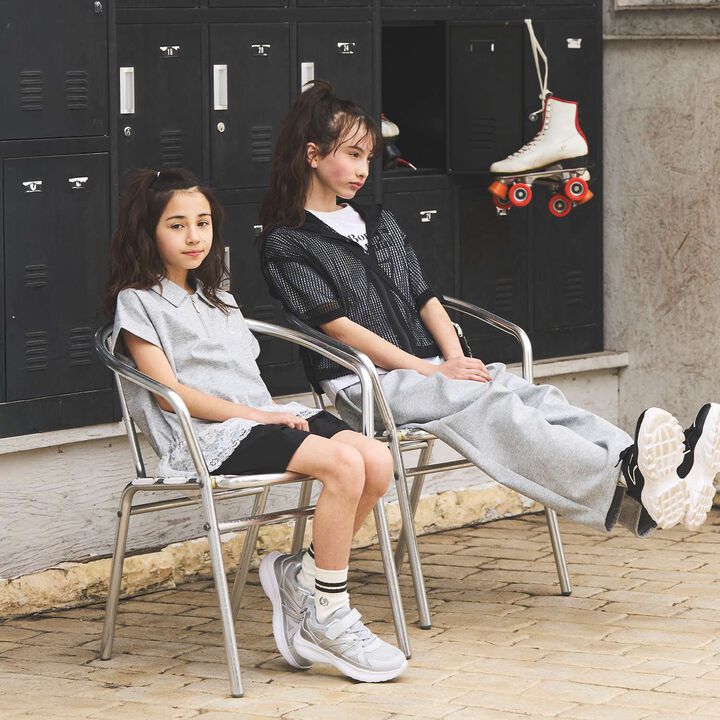 Mesh Parka & T-Shirt Set,Off white, medium image number 18