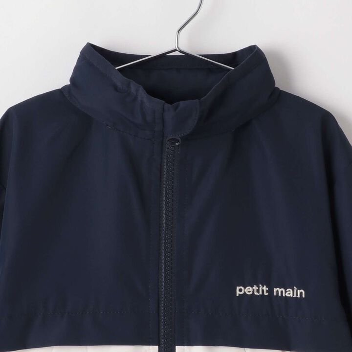 Water-Repellent Color Block Windbreaker,Navy, medium image number 13