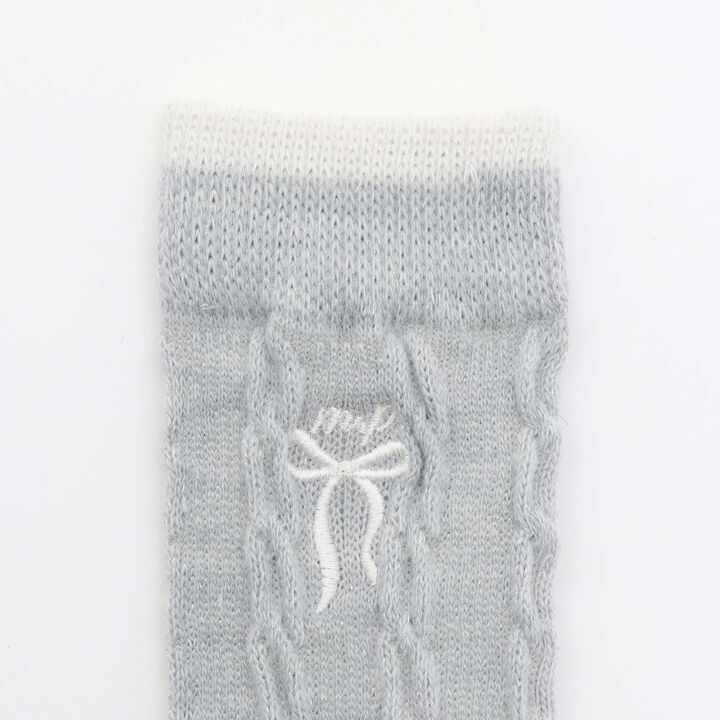 Cable Lame Socks,Silver, medium image number 1
