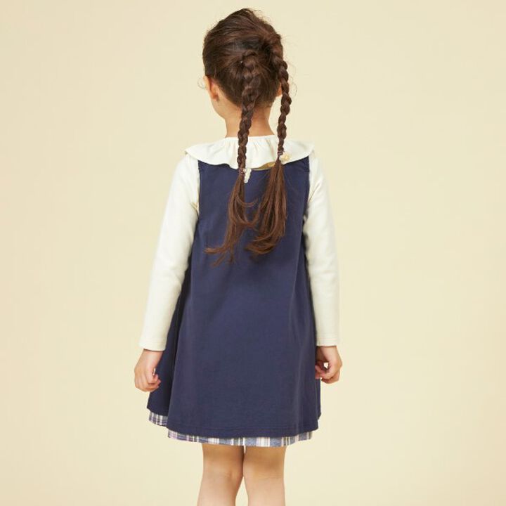 KP Check Reversible Jumper Skirt (0 to 0),Navy, medium image number 9