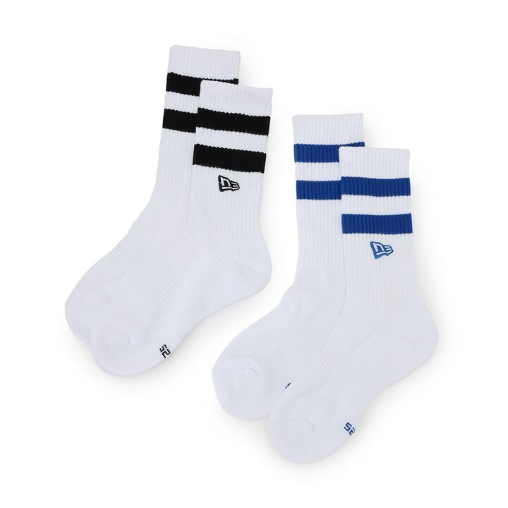 [NEW ERA] 2-Pack Line Logo Embroidered Socks,, medium