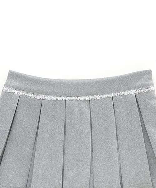 Cardboard Pleats Mini Skirt with Shorts [Korean Fashion