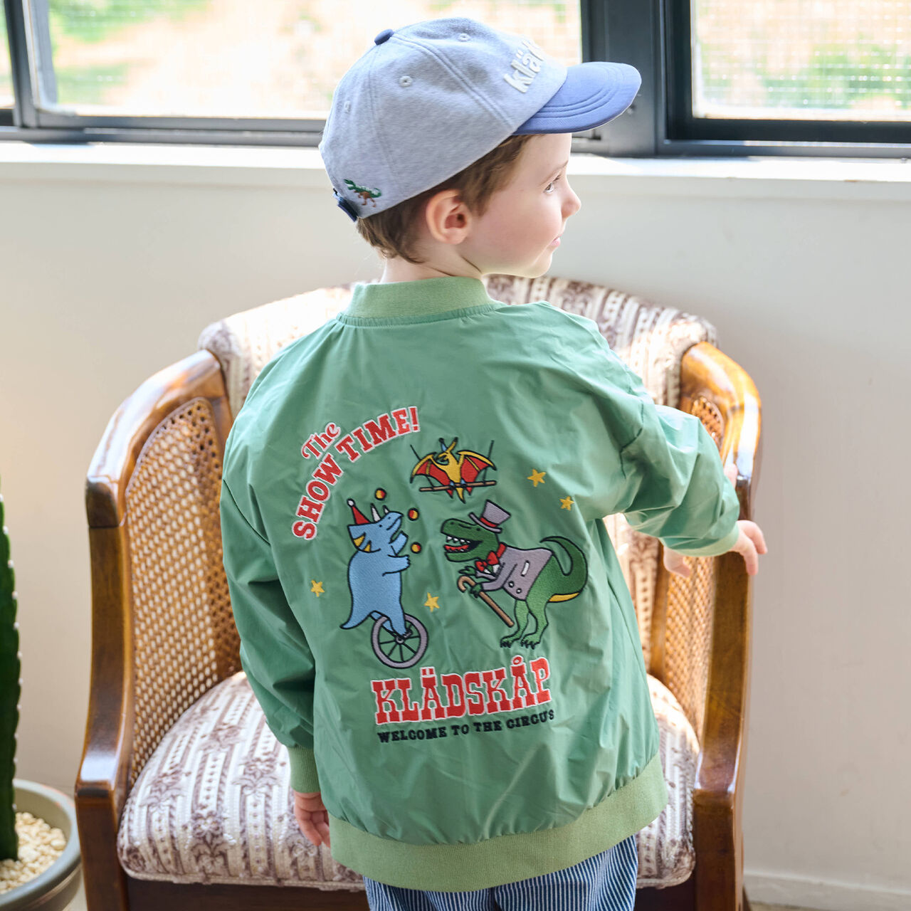 Circus Dinosaur MA-1 Bomber Jacket,Khaki, large image number 13